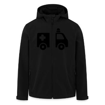Krankenwagen - Recycelte Männer Softshell-Jacke von Stanley/Stella - Schwarz - Vorne - AI Model Male 185 light (185cm)