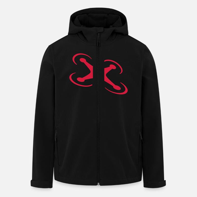 Quadrocopter Drohne Symbol - Recycelte Männer Softshell-Jacke von Stanley/Stella - Schwarz