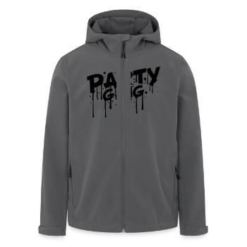 Party Gang Comic Style Graffiti - Men’s Recycled Softshell Jacket by Stanley/Stella - black - Front - AI Model Male 185 light (185cm)