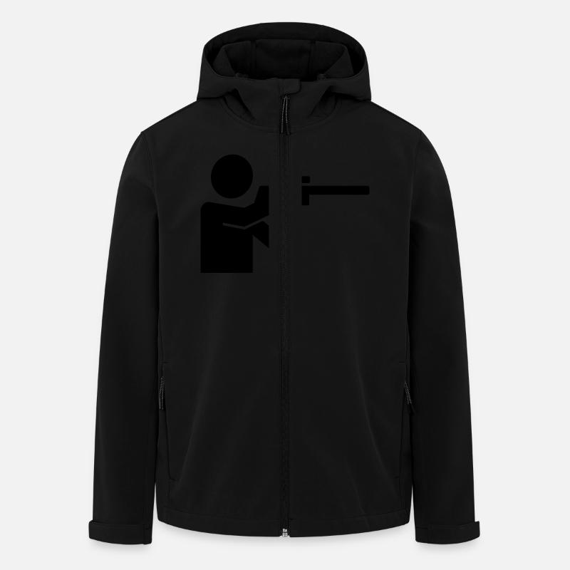 Jäger - Recycelte Männer Softshell-Jacke von Stanley/Stella - Schwarz