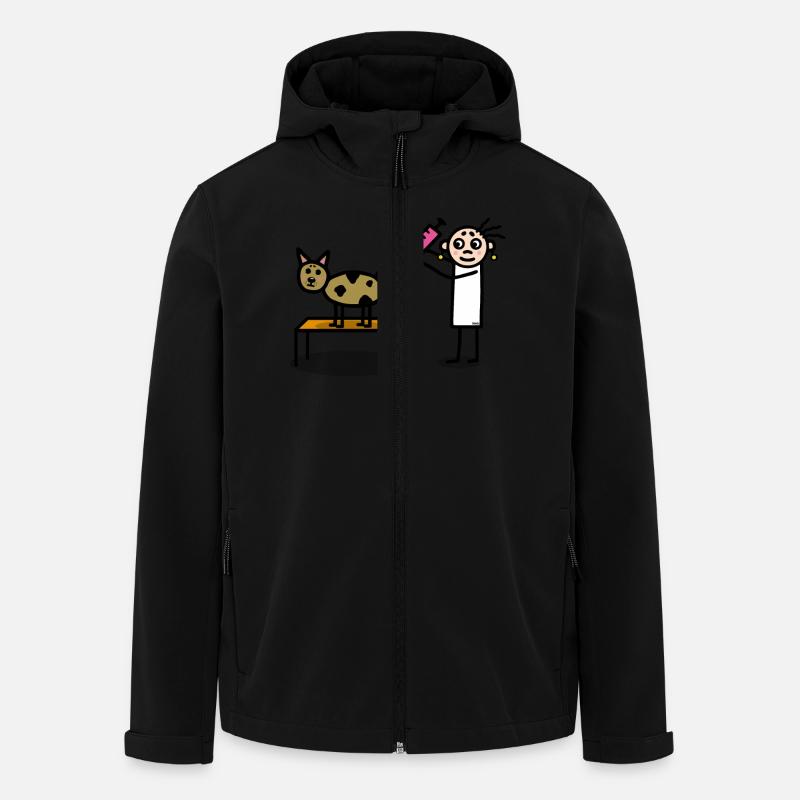 Tierärztin mit Hund - Recycelte Männer Softshell-Jacke von Stanley/Stella - Schwarz