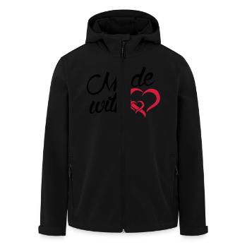 Made with Heart - Baby -Neugeborenes-Familie-Kind - Recycelte Männer Softshell-Jacke von Stanley/Stella - Schwarz - Vorne - AI Model Male 185 light (185cm)
