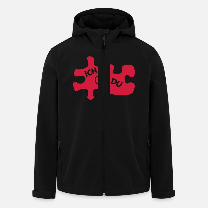 puzzle_love - Recycelte Männer Softshell-Jacke von Stanley/Stella - Schwarz
