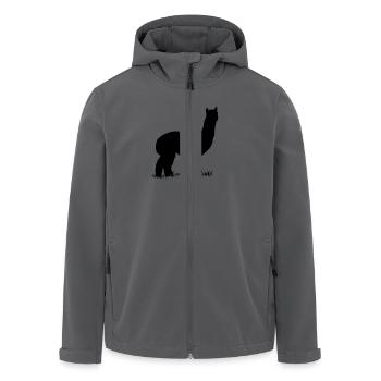 Schatten Alpaka - DIGI - Recycelte Männer Softshell-Jacke von Stanley/Stella - Schwarz - Vorne - AI Model Male 185 light (185cm)