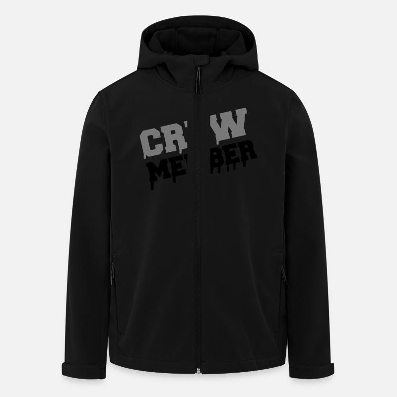 crew_member02 - Veste softshell homme en polyester recyclé Stanley/Stella - noir