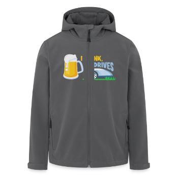 Bier und Märoboter - ein Traum - Recycelte Männer Softshell-Jacke von Stanley/Stella - Schwarz - Vorne - AI Model Male 185 light (185cm)