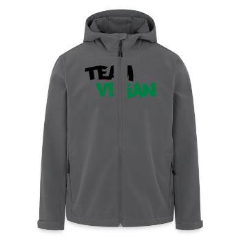 Team Vegan - Veste softshell homme en polyester recyclé Stanley/Stella - noir - Devant - AI Model Male 185 light (185cm)
