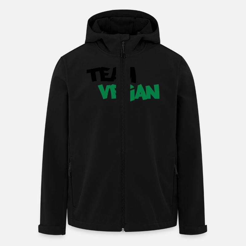 Team Vegan - Men’s Recycled Softshell Jacket by Stanley/Stella - black