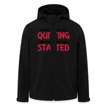 When you feel like quitting... - Recycelte Männer Softshell-Jacke von Stanley/Stella - Schwarz - Vorne - AI Model Male 185 light (185cm)