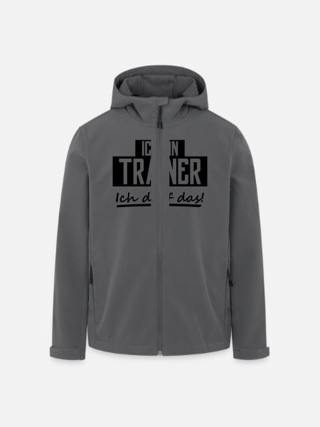 ich bin trainer - Recycelte Männer Softshell-Jacke von Stanley/Stella - Schwarz