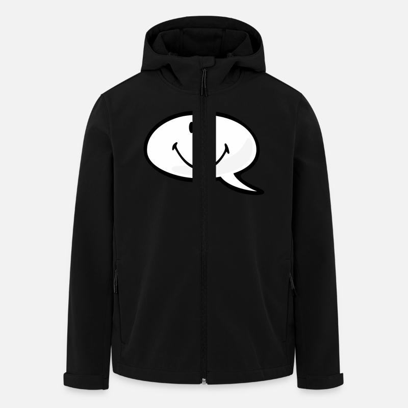Smiley Speech Bubble - Recycelte Männer Softshell-Jacke von Stanley/Stella - Schwarz