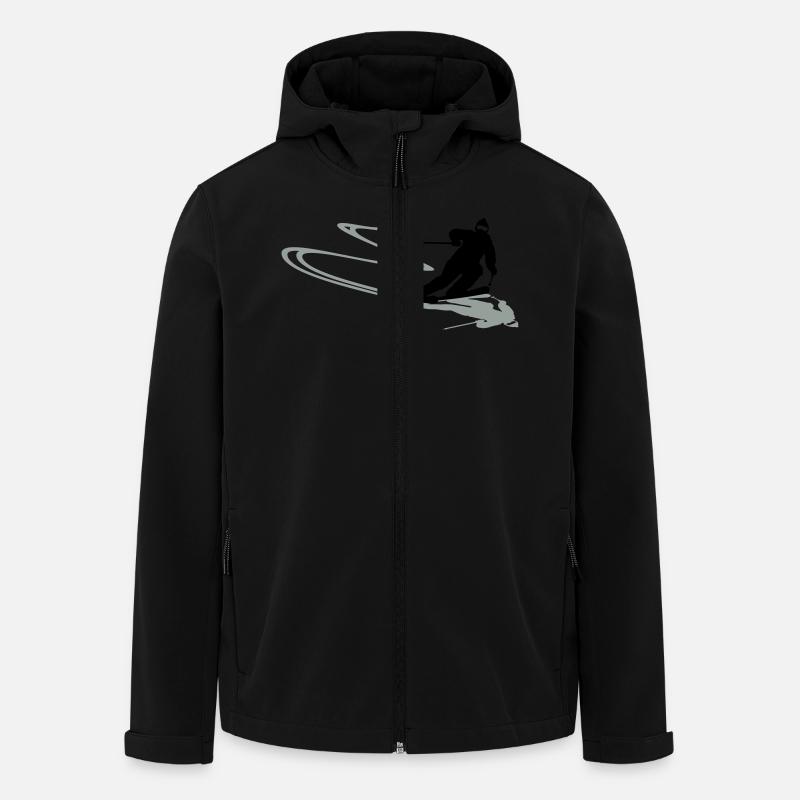 Skifahrer Spur - Recycelte Männer Softshell-Jacke von Stanley/Stella - Schwarz