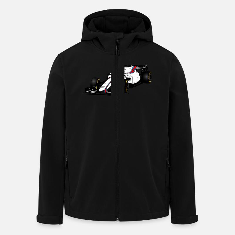 Racecar - Rennauto - Recycelte Männer Softshell-Jacke von Stanley/Stella - Schwarz
