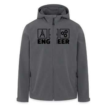 Ingenieur - Recycelte Männer Softshell-Jacke von Stanley/Stella - Schwarz - Vorne - AI Model Male 185 light (185cm)