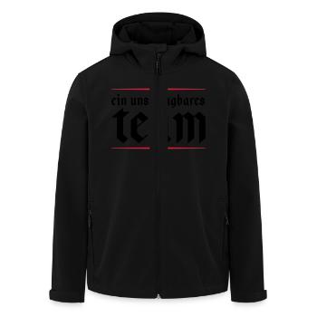 team unschlagbares - Recycelte Männer Softshell-Jacke von Stanley/Stella - Schwarz - Vorne - AI Model Male 185 light (185cm)