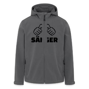 Sänger - Recycelte Männer Softshell-Jacke von Stanley/Stella - Schwarz - Vorne - AI Model Male 185 light (185cm)