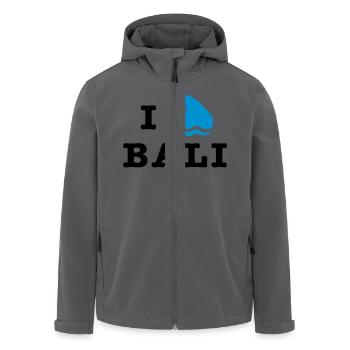 I Love Bali - Veste softshell homme en polyester recyclé Stanley/Stella - noir - Devant - AI Model Male 185 light (185cm)