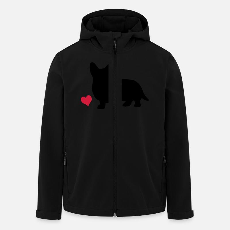 Corgi - Recycelte Männer Softshell-Jacke von Stanley/Stella - Schwarz