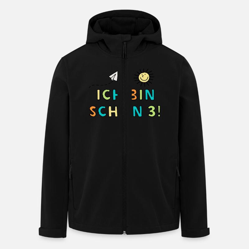 Ich bin schon 3! - Recycelte Männer Softshell-Jacke von Stanley/Stella - Schwarz