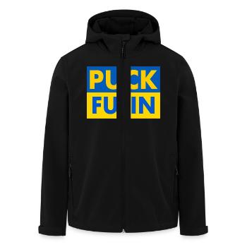 Puck futin - Recycelte Männer Softshell-Jacke von Stanley/Stella - Schwarz - Vorne - AI Model Male 185 light (185cm)