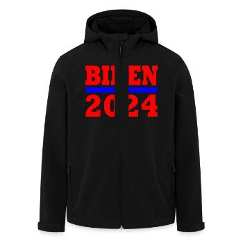 Joe biden 2024 - Men’s Recycled Softshell Jacket by Stanley/Stella - black - Front - AI Model Male 185 light (185cm)