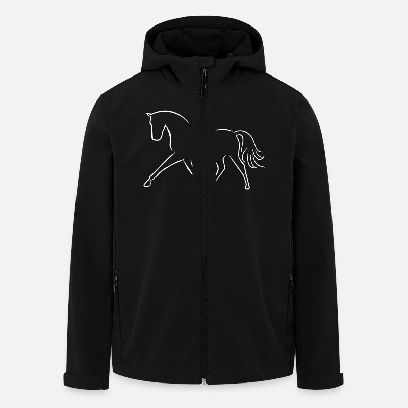 Dressurpferd - Recycelte Männer Softshell-Jacke von Stanley/Stella - Schwarz