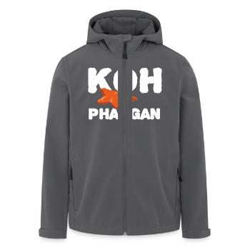 Koh Phangan Text - Recycelte Männer Softshell-Jacke von Stanley/Stella - Anthrazit - Vorne - AI Model Male 185 light (185cm)