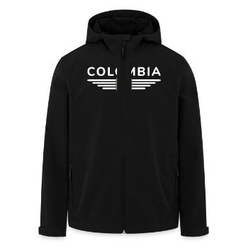 Colombia Design – Pour les vrais fans - Veste softshell homme en polyester recyclé Stanley/Stella - noir - Devant - AI Model Male 185 light (185cm)