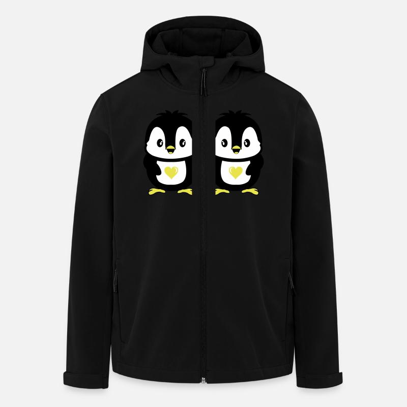 pinguine süß liebe - Recycelte Männer Softshell-Jacke von Stanley/Stella - Schwarz