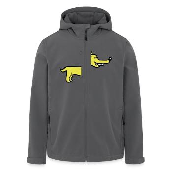 Hund Steht Süß Kleiner Glücklicher Welpe Haustier - Recycelte Männer Softshell-Jacke von Stanley/Stella - Schwarz - Vorne - AI Model Male 185 light (185cm)
