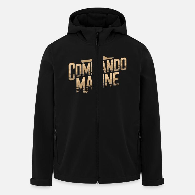 Commando Marine - Veste softshell homme en polyester recyclé Stanley/Stella - noir