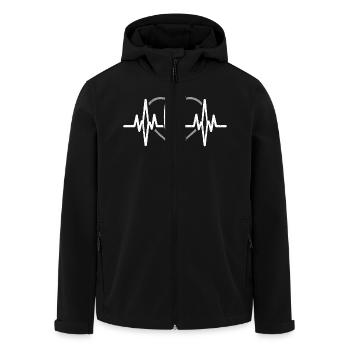 Herzschlag Stand-Up-Paddling - Recycelte Männer Softshell-Jacke von Stanley/Stella - Schwarz - Vorne - AI Model Male 185 light (185cm)