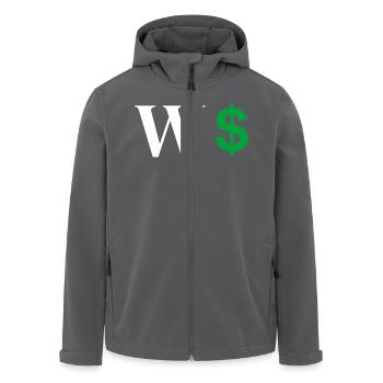 Lettre w dollar - Veste softshell homme en polyester recyclé Stanley/Stella - noir - Devant - AI Model Male 185 light (185cm)