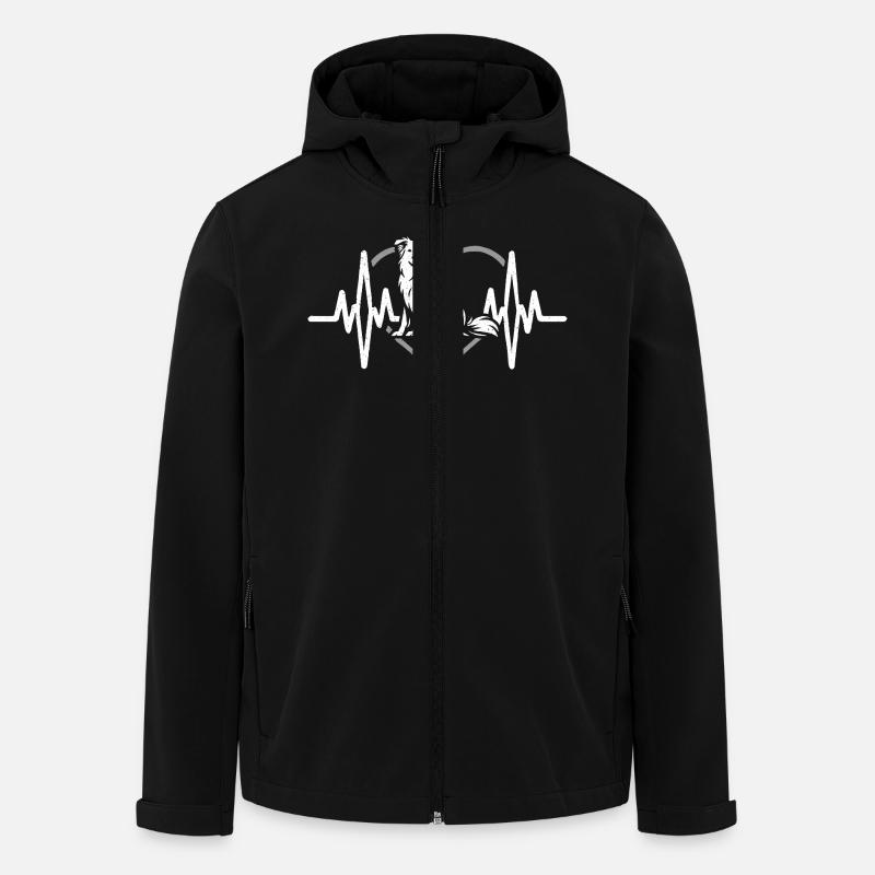 Border Collie Herzschlag - Recycelte Männer Softshell-Jacke von Stanley/Stella - Schwarz