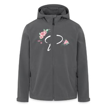 Buchstabe p Blumen - Recycelte Männer Softshell-Jacke von Stanley/Stella - Schwarz - Vorne - AI Model Male 185 light (185cm)