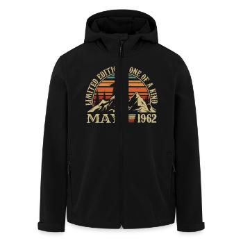 legenden geboren im mai 1962 geburtstag mai 1962 - Recycelte Männer Softshell-Jacke von Stanley/Stella - Schwarz - Vorne - AI Model Male 185 light (185cm)