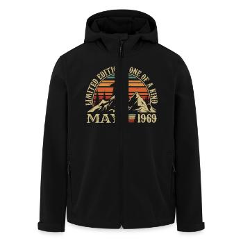 legends born in May 1969 birthday May 1969 - Men’s Recycled Softshell Jacket by Stanley/Stella - black - Front - AI Model Male 185 light (185cm)