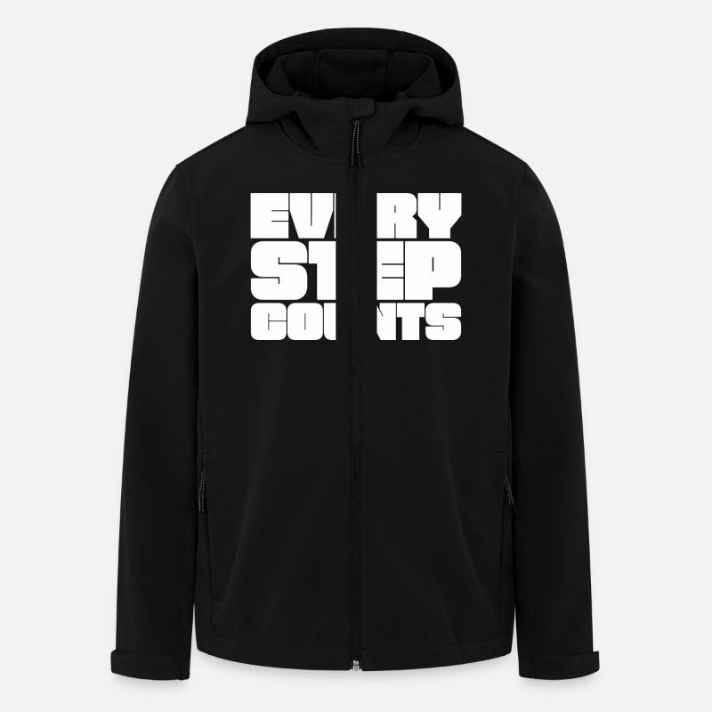 Jeder Schritt zählt - Recycelte Männer Softshell-Jacke von Stanley/Stella - Schwarz
