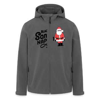 Black Santa Napkin - Men’s Recycled Softshell Jacket by Stanley/Stella - black - Front - AI Model Male 185 light (185cm)