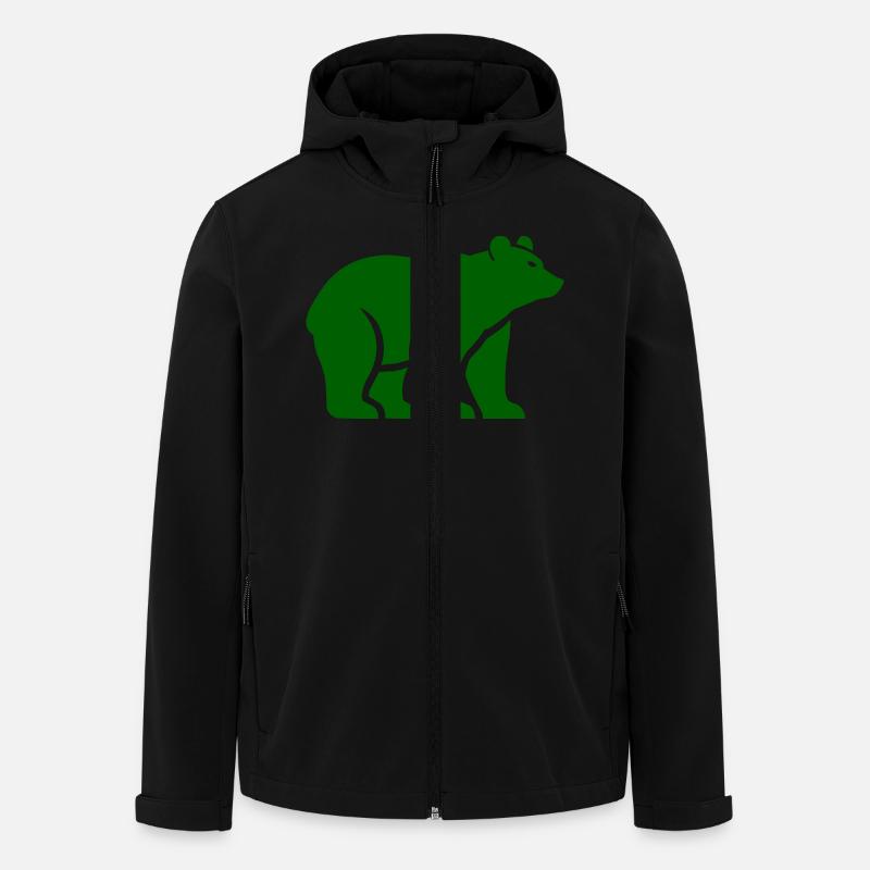 Baer - Veste softshell homme en polyester recyclé Stanley/Stella - noir