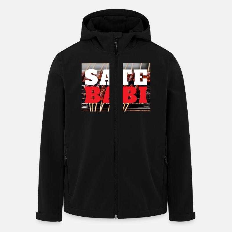 Impression INDONET Sate Babi - Veste softshell homme en polyester recyclé Stanley/Stella - noir