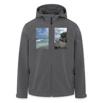 INDONET Bali Indonésie - Veste softshell homme en polyester recyclé Stanley/Stella - noir - Devant - AI Model Male 185 light (185cm)
