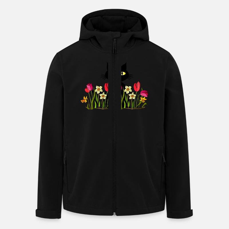 Chat - Veste softshell homme en polyester recyclé Stanley/Stella - noir