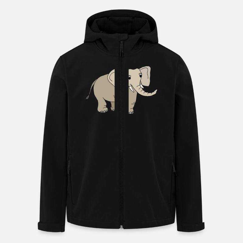 Elefant - Recycelte Männer Softshell-Jacke von Stanley/Stella - Schwarz