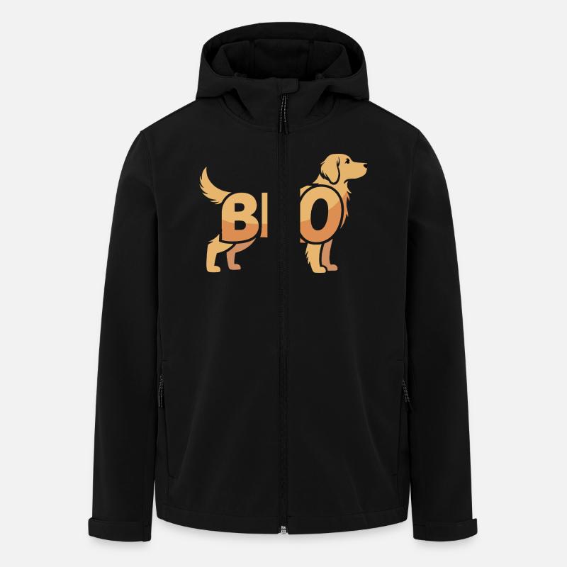 Bro Dog - Cooles Haustier-Logo - Recycelte Männer Softshell-Jacke von Stanley/Stella - Schwarz