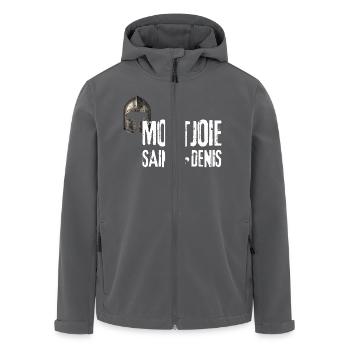 Monjoie Saint Denis Lys Chevalier de France - Veste softshell homme en polyester recyclé Stanley/Stella - noir - Devant - AI Model Male 185 light (185cm)