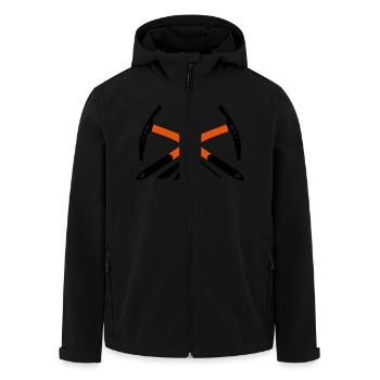 Bergsteiger - Recycelte Männer Softshell-Jacke von Stanley/Stella - Schwarz - Vorne - AI Model Male 185 light (185cm)
