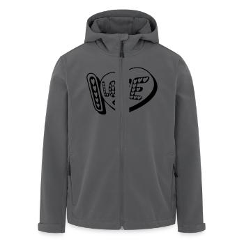 i love - Veste softshell homme en polyester recyclé Stanley/Stella - noir - Devant - AI Model Male 185 light (185cm)