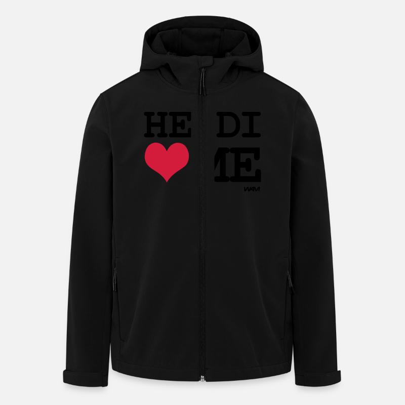 heidi m'aime - Veste softshell homme en polyester recyclé Stanley/Stella - noir