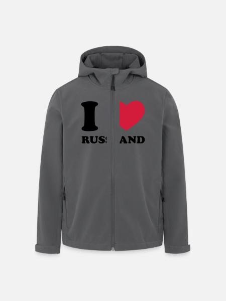 Russland - Recycelte Männer Softshell-Jacke von Stanley/Stella - Schwarz